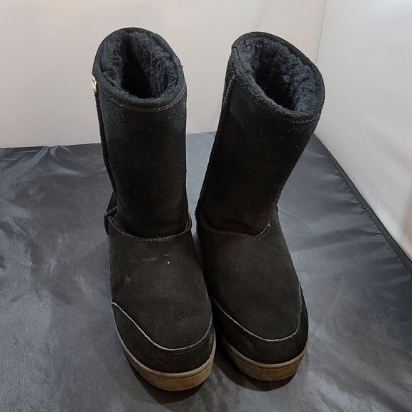 BEARPAW WOMEN'S CLASSIC WINTER SLIP ON BOOTS, LIGHTWEIGHT SUEDE BOOTS - Picture 2 of 16